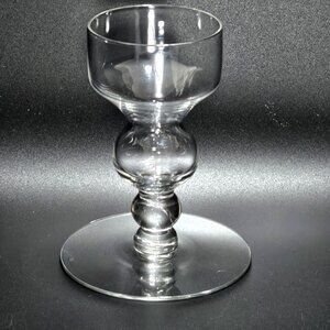 Princess House Crystal Candle Holder 4.5" taper pedestal fits